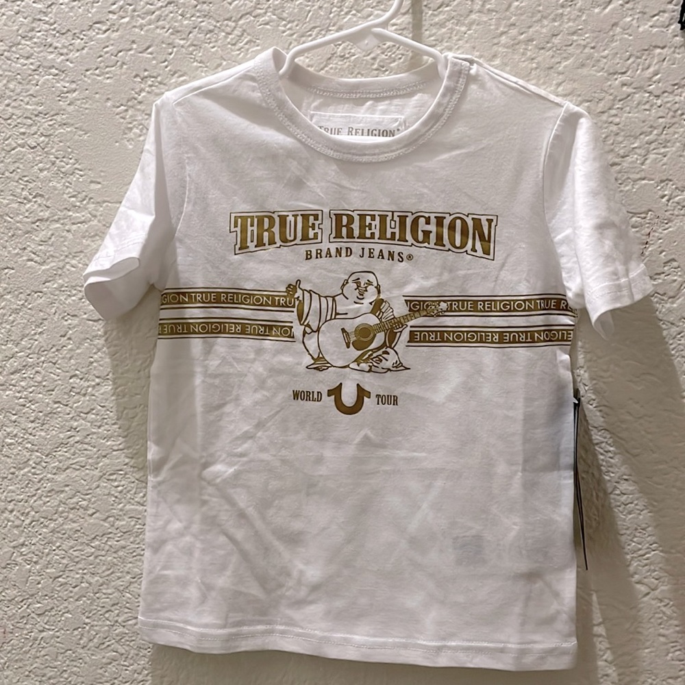 True Religion kids tee. White. Size 4, NWT